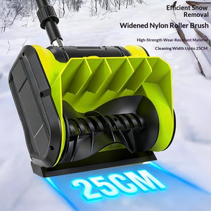 Portable Electric Snowplow Push-type Snow Sweeper Foldable