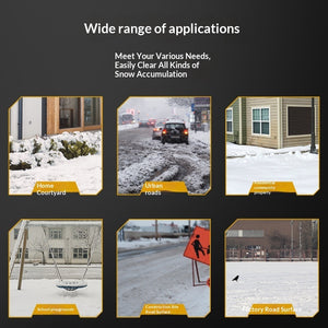 Portable Electric Snowplow Push-type Snow Sweeper Foldable