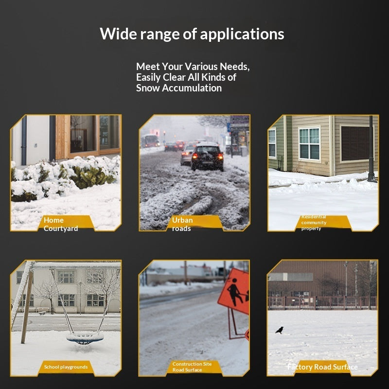 Portable Electric Snowplow Push-type Snow Sweeper Foldable