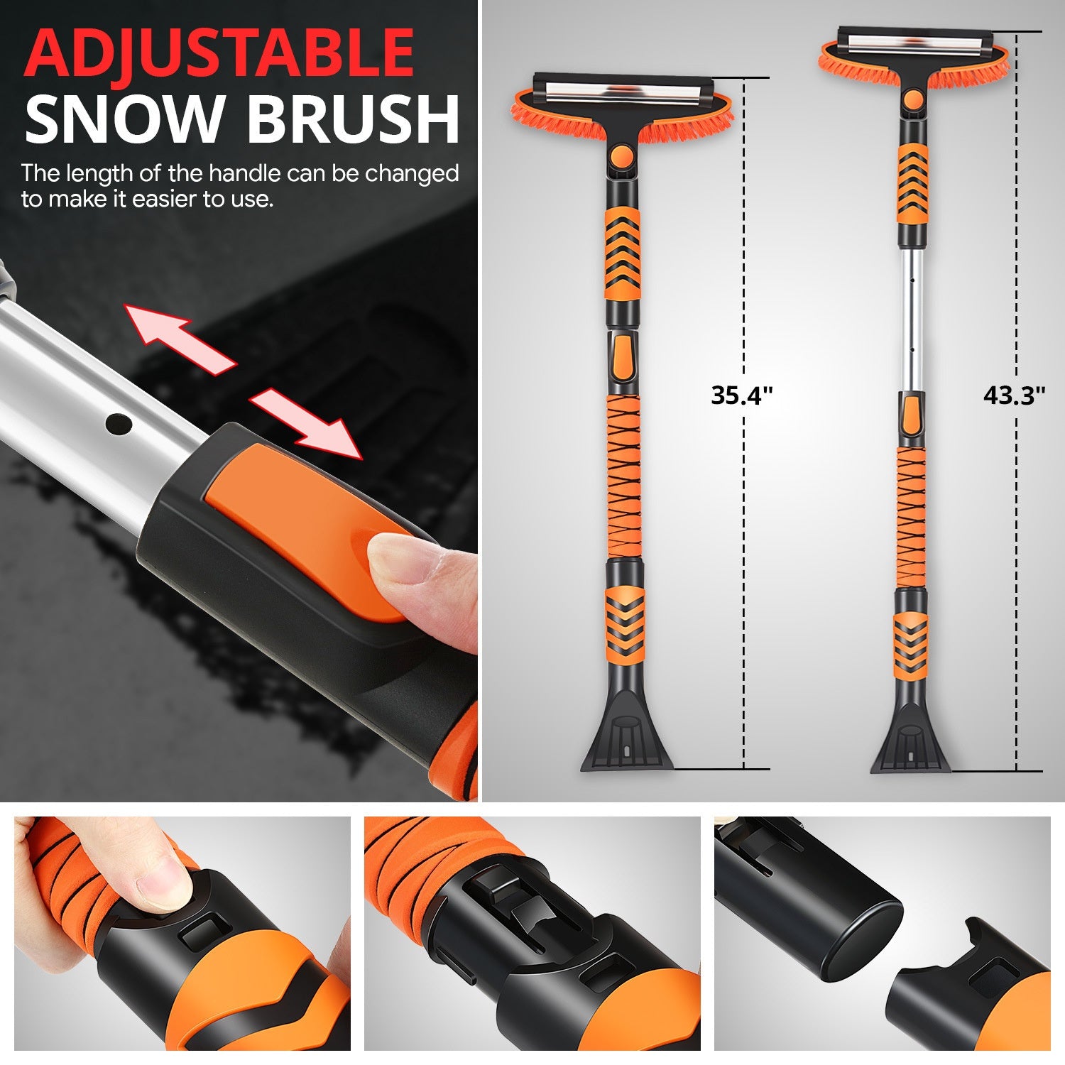 Car Snow Plough Shovel Winter Defrost Car Three-in-one Multi-function